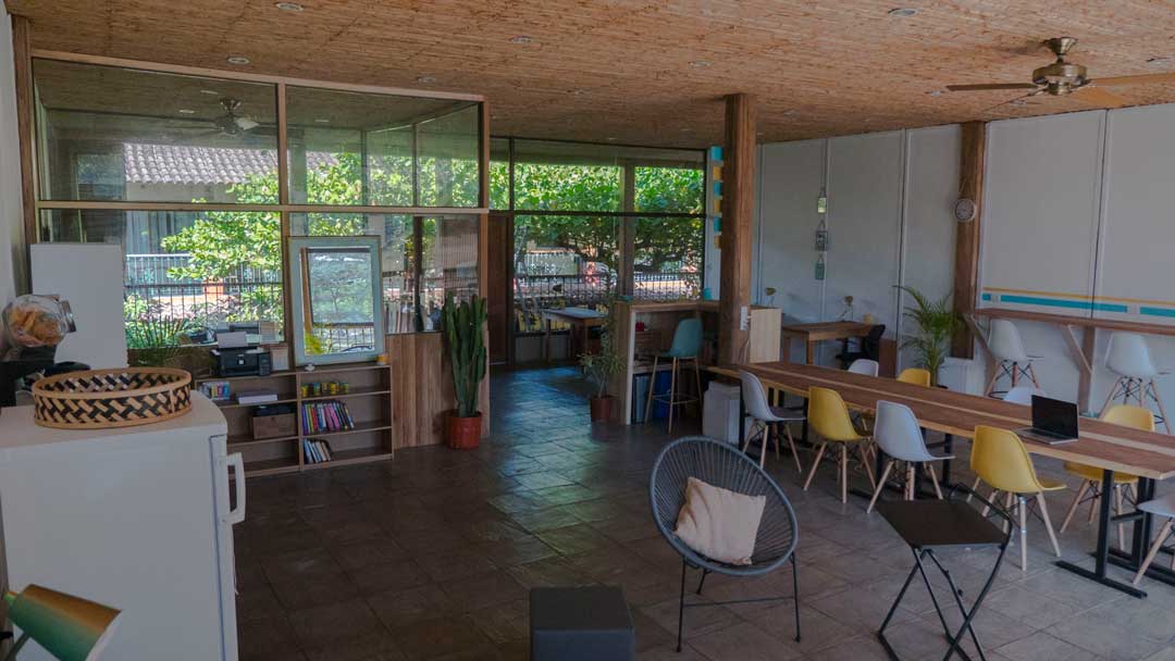 Locoworking space in Costa Rica with chairs and desks