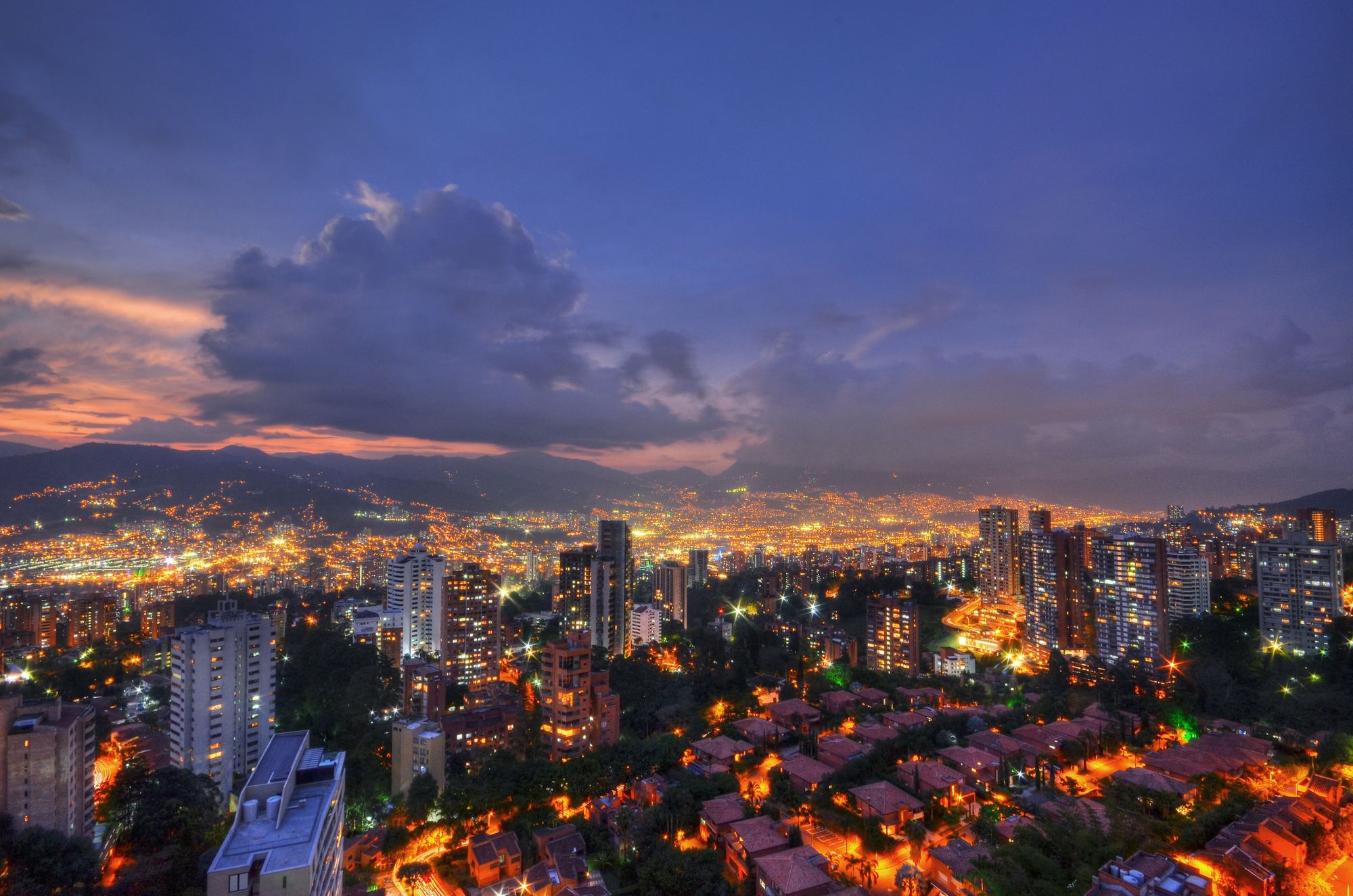 A skyline in Colombia