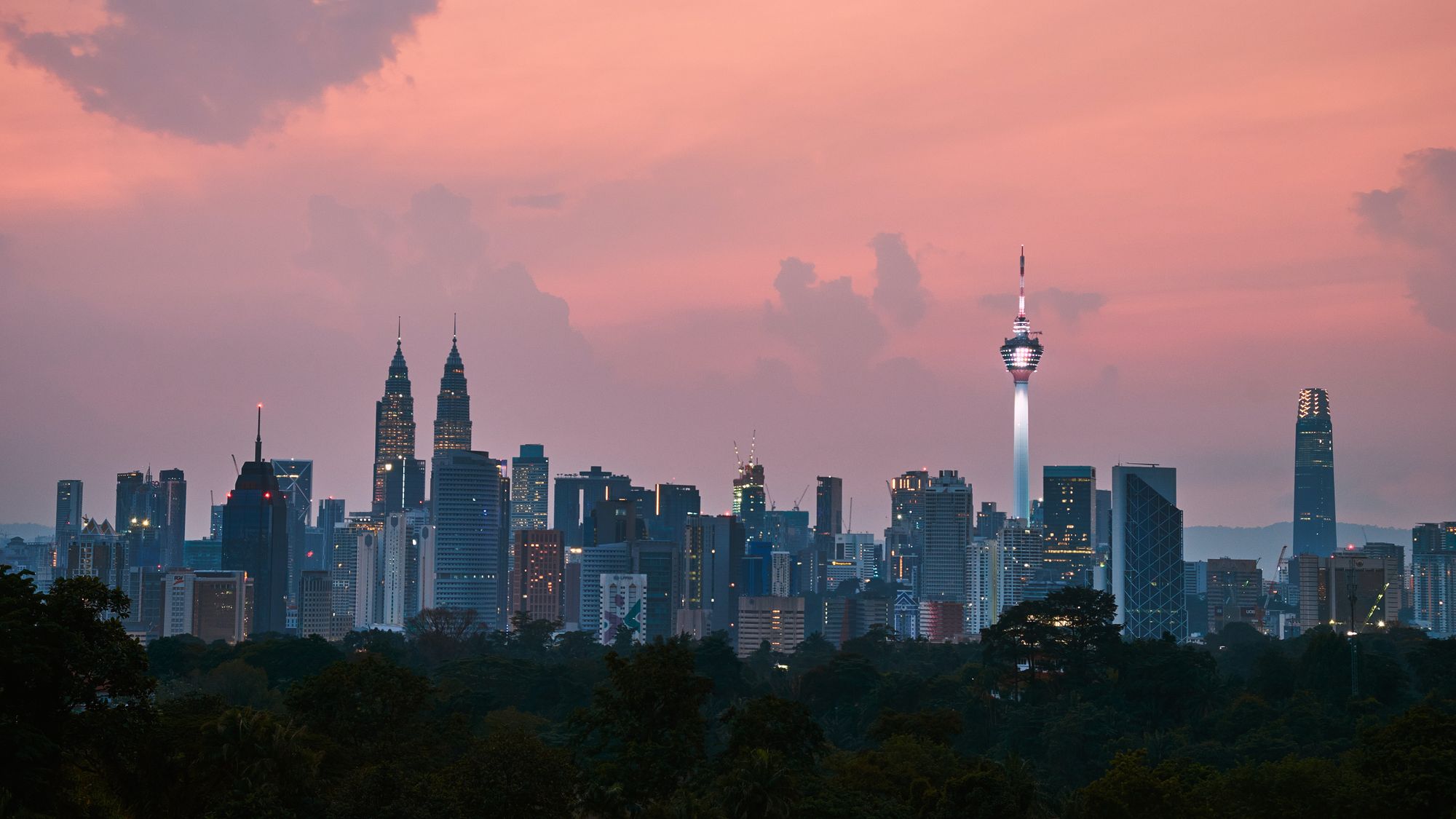 The skyline of Kuala Lumpur, Malaysia